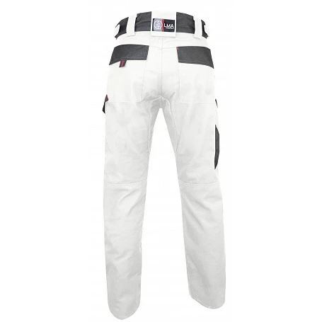 LMA Pantalon peintre Blanc / noir FACADE 1474 - Outil Maxi Pro