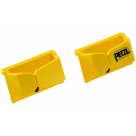 Lot de 2 porte-connecteurs de longe jaunes - PETZL