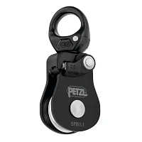 Poulie simple avec émerillon noir Spin L1 - PETZL