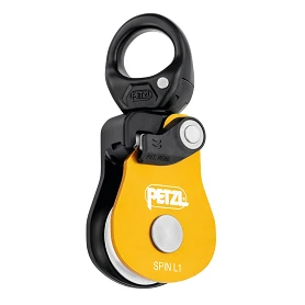 Poulie simple avec émerillon jaune Spin L1 - PETZL