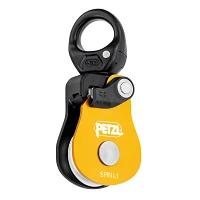 Poulie simple avec émerillon jaune Spin L1 - PETZL